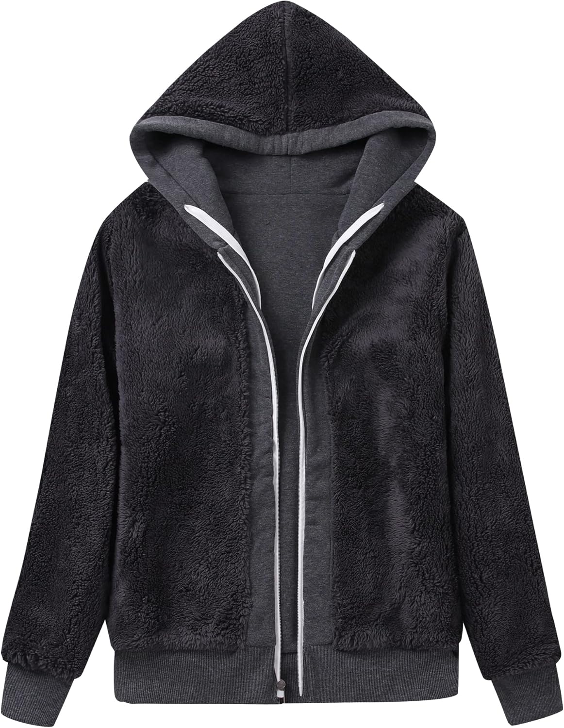 SWISSWELL Hoodies for Women Winter Fleece Sweatshirt - Full Zip Up Thick Sherpa Lined Hooded Jacket - Image 2