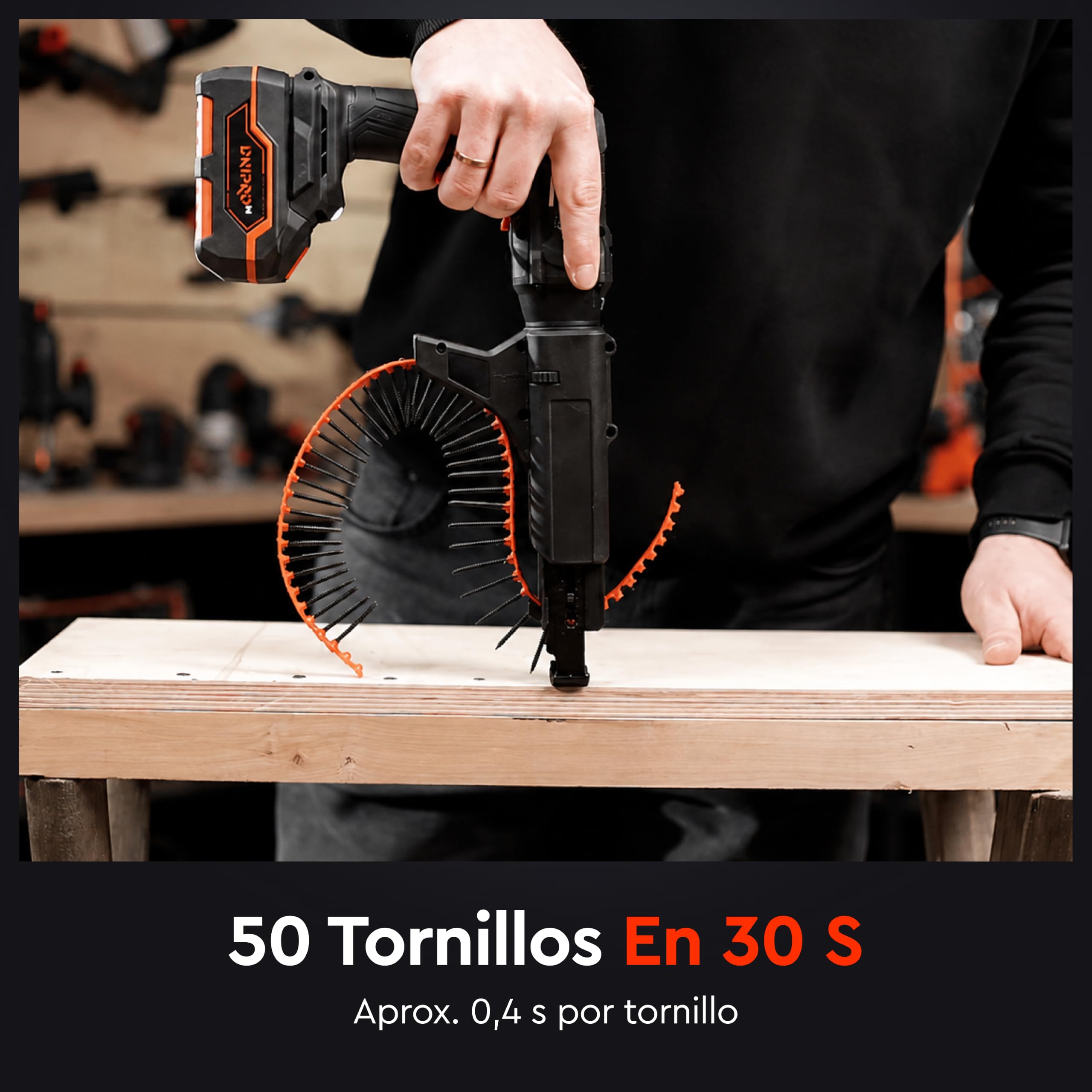 Atornillador Pladur Inalámbrico DSD-201BCA - Atornillador Eléctrico a Batería 20V, Motor Brushless, 0-4400 RPM, HEX 1/4", Alimentador Automático, LED, 8/11 N·m - Bateria 2Ah y Cargador - Por Dnipro-M