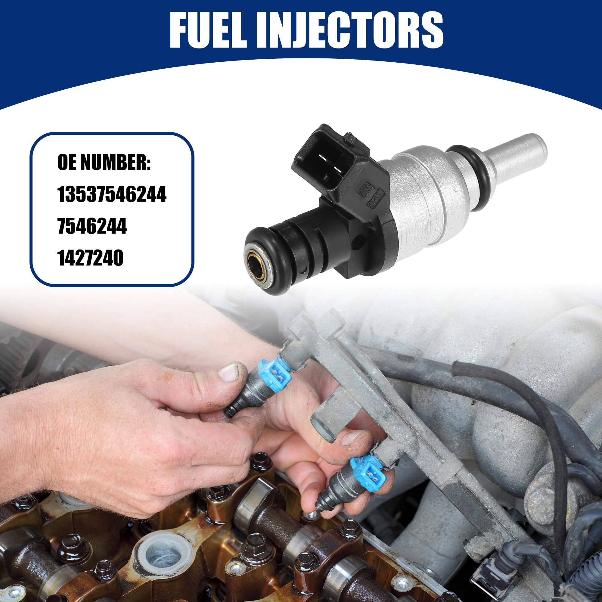 QUARKZMAN 6Pcs Inyector de Combustible para Bmw Z3 2.8L 1999-2002 No.13537546244