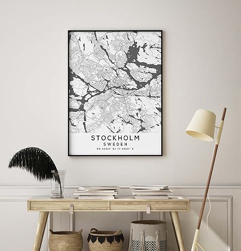 Miniatura 8 de Mapa de Estocolmo, Suecia, Light 2 (18x24)