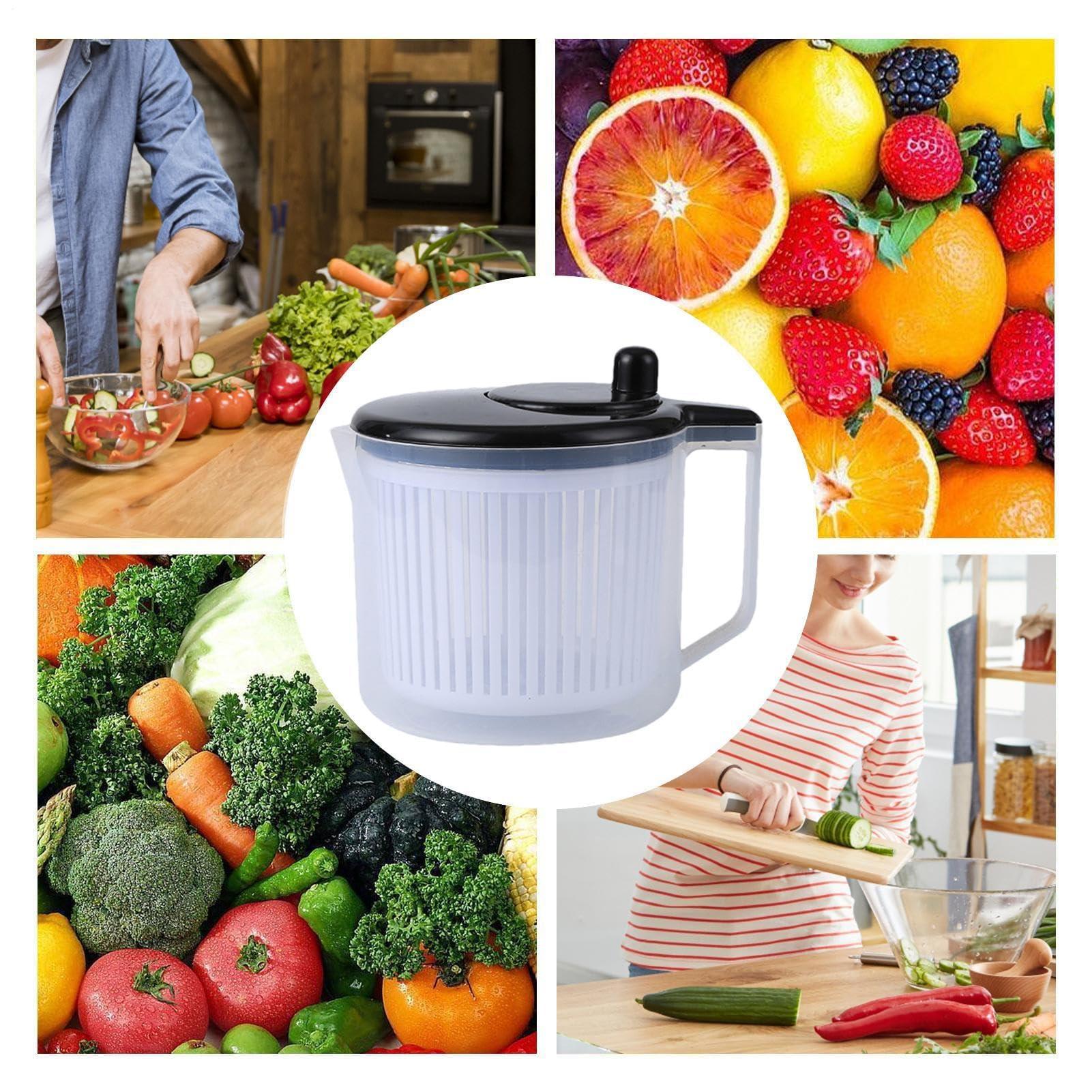centrifugadoras, Deshidratador Multifuncional de Frutas y Verduras con colador for Preparar ensaladas, Ideal for la Cocina