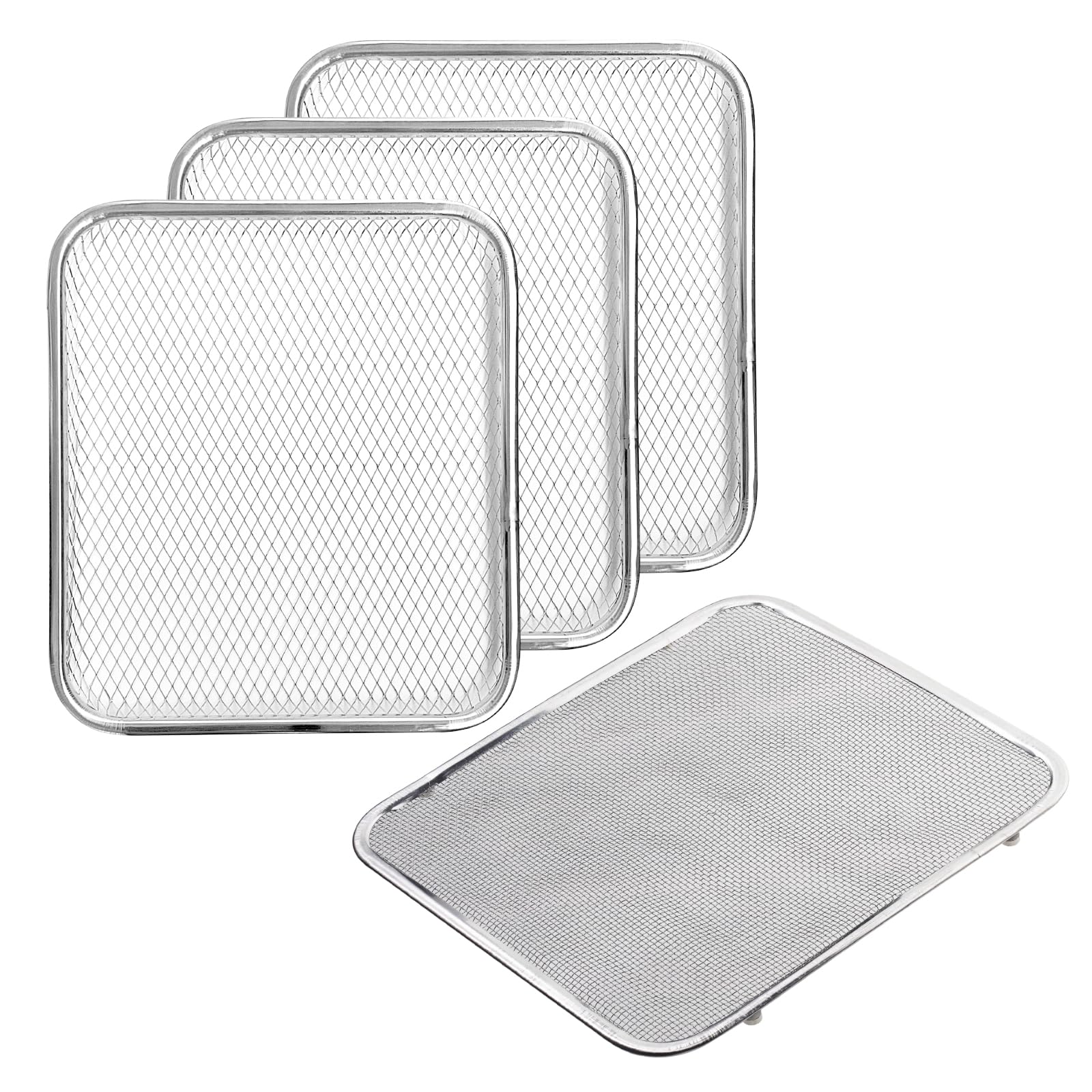 Kispog Air Fryer Accessories for Instant: Stainless steel Replacement Parts - Crisp Cooking&Dehydrator Trays and Magnetic Splatter Screens Fit Instant Pot 10QT Air Fryer