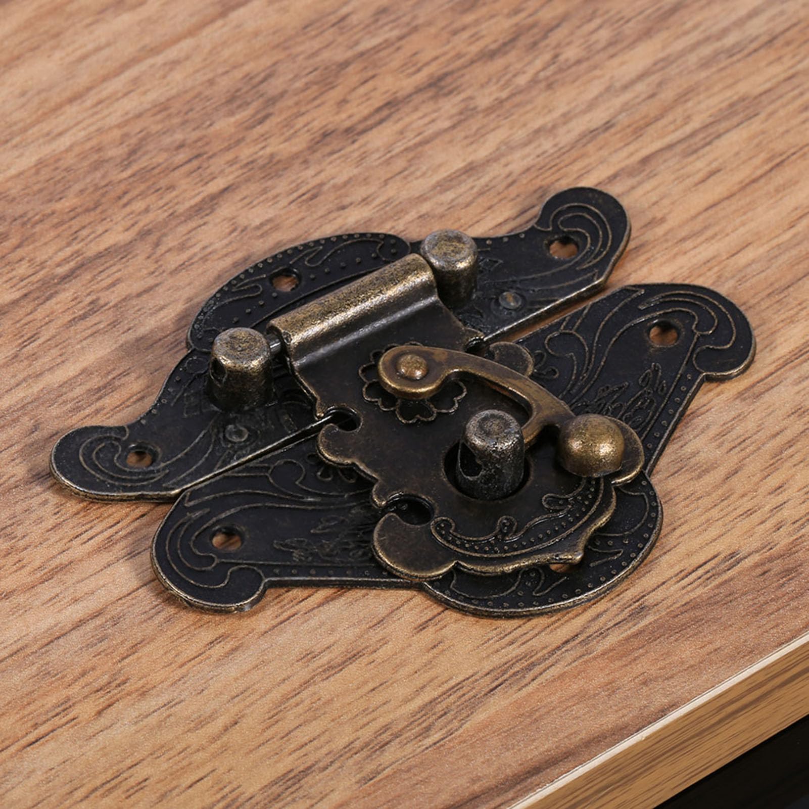 KooingTech Vintage Latch Hasp Clasp Lock, Antique Retro Vintage Decorative Latch - Image 3