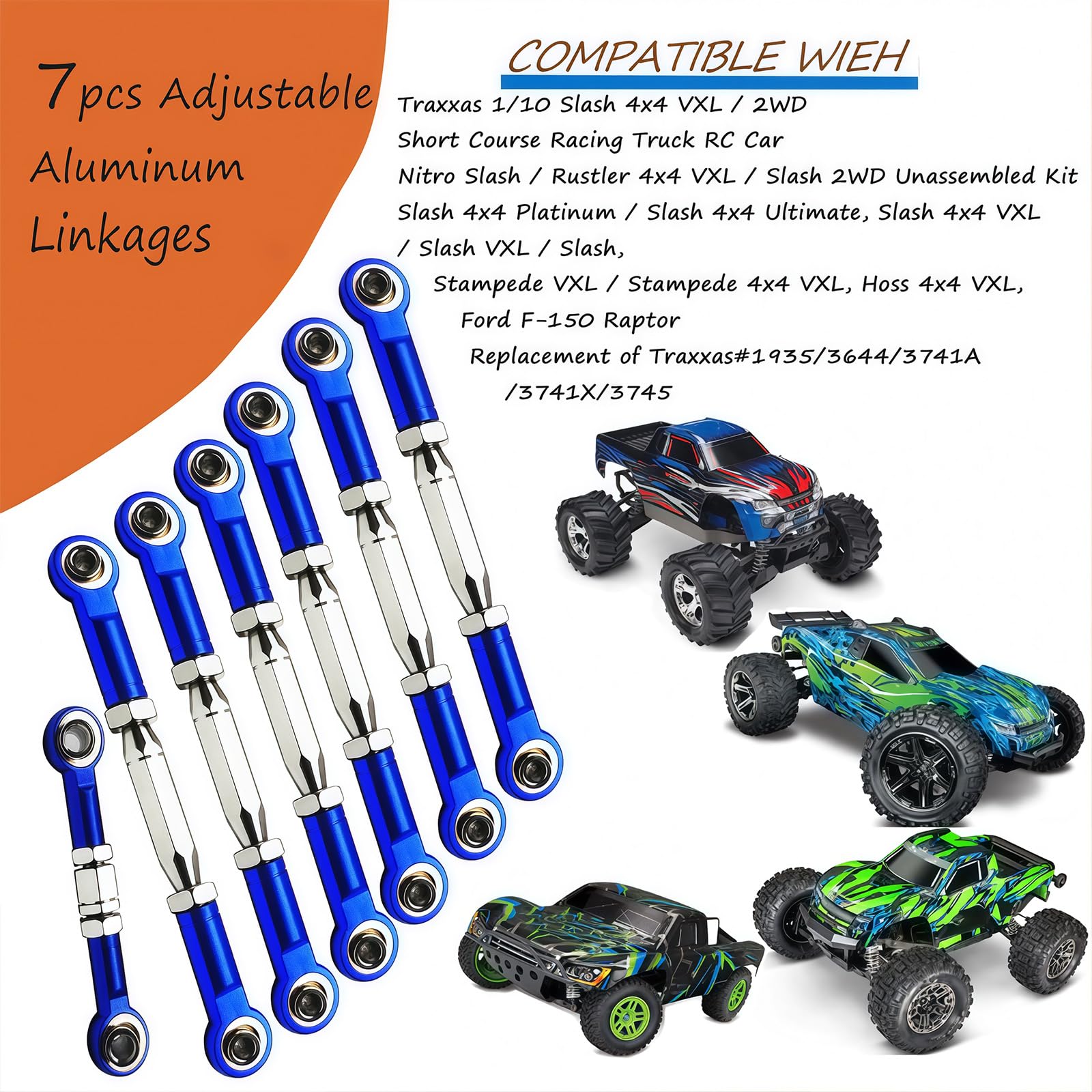 Compatible With Traxxas For Rustler 4X4 For Slash 4X4 For LCG RCカー  Compatible With Traxxas Compatible With Traxxas For Slash 2WD 4X4 For VXL For Rustler For