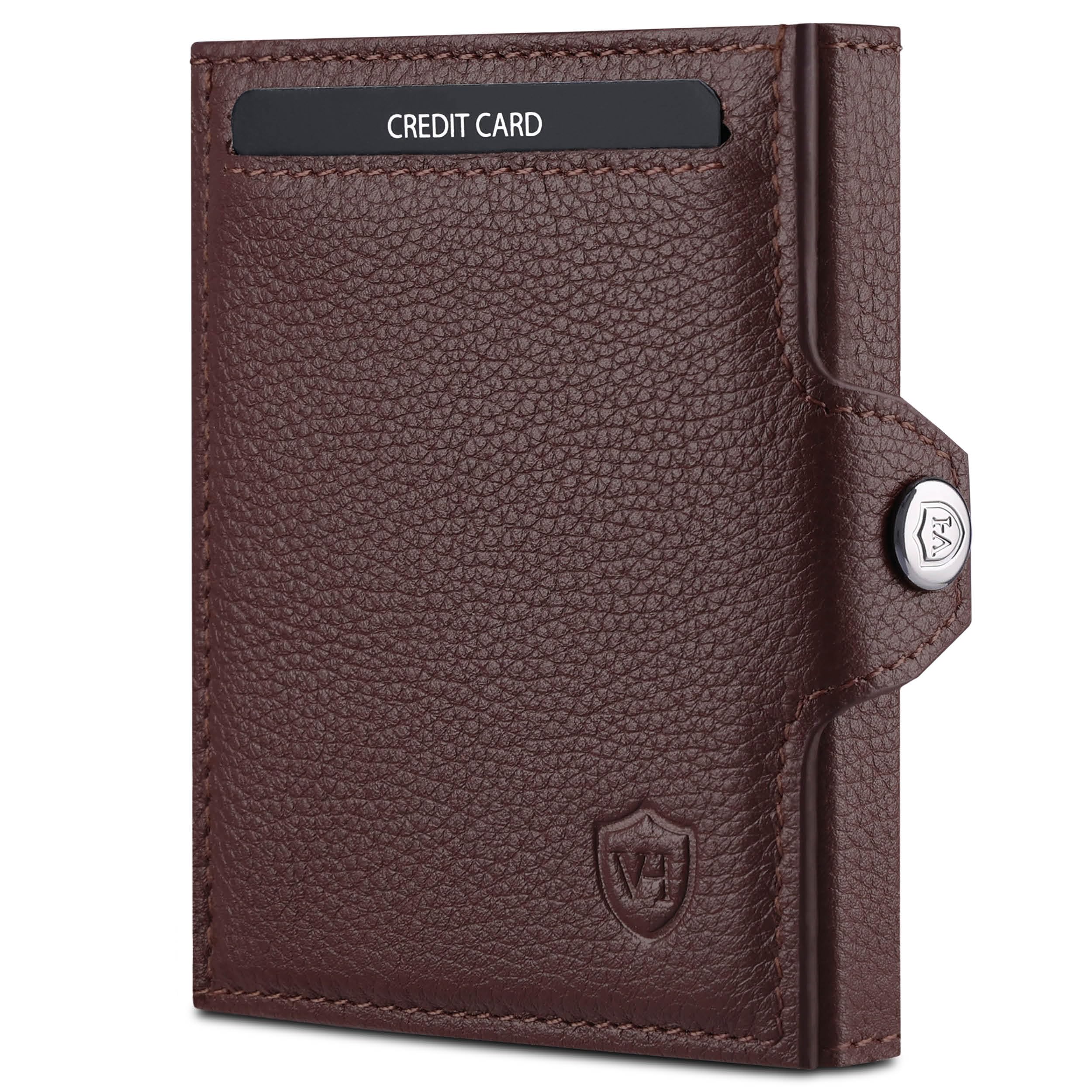 VON HEESEN Slim Wallet mit RFID-Schutz - Mini Geldbörse Herren & Damen klein - Kreditkartenetui Geldklammer Kartenetui - Geldbeutel Portmonee Portemonnaie klein