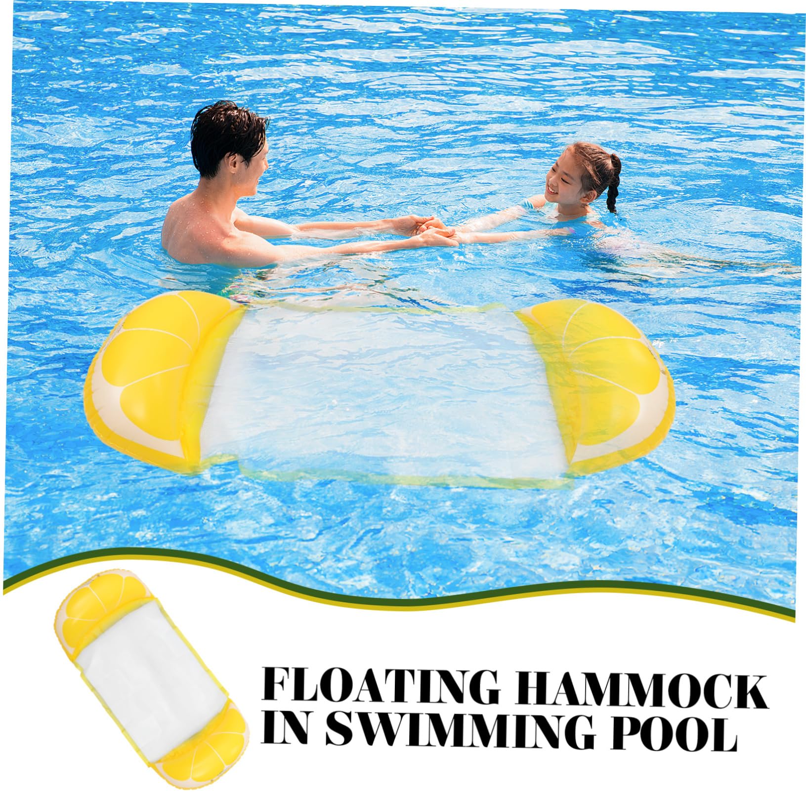 Yardwe Piscina Inflable para inflables de Piscina colchón Hinchable colchón Inflable Hamaca Flotante para Piscina de Alta Resistencia Malla a la para Piscina Nylon