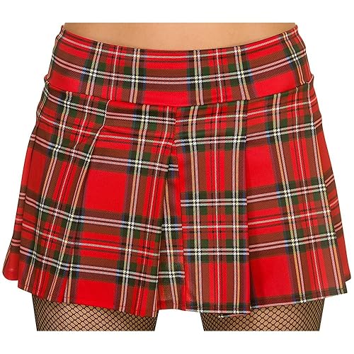 Wicked Costumes Adult Ladies 80's Tartan Punk/School Skirt