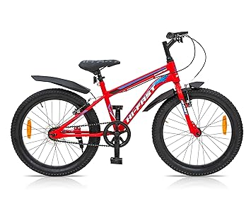 HI-FAST Gangster 20T Cycle for Boys & Girls 7 to 10 Years with Tyre-Tube & Side Stand (Semi-Assembled) 20 Inches,Road Bike, Rigid