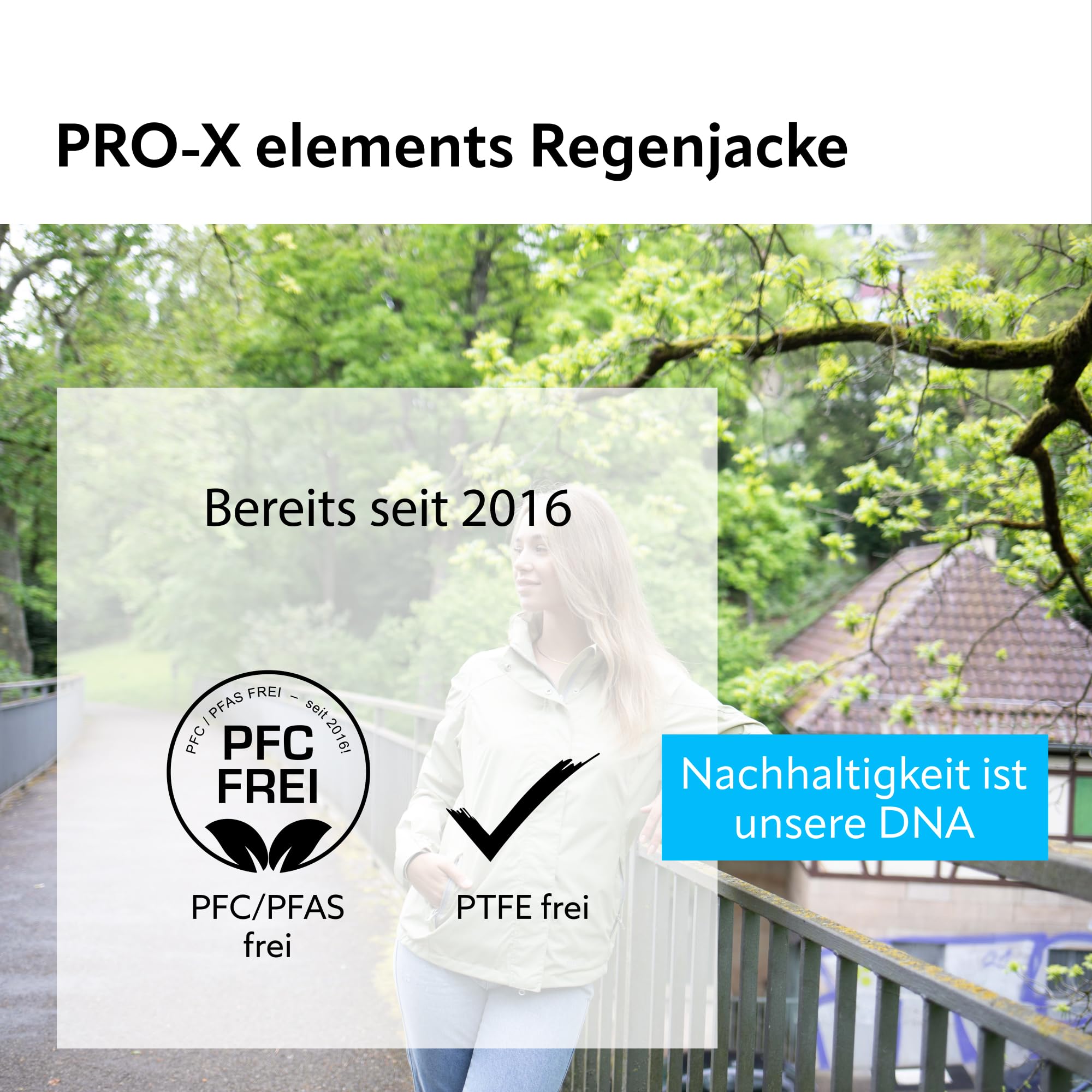 PRO-X elements Damenjacke CARRIE I Damen Regenjacke mit verschweißten Nähten, Unterarmbelüftung inkl. Packsack I Atmungsaktiv I Wasser- & winddicht