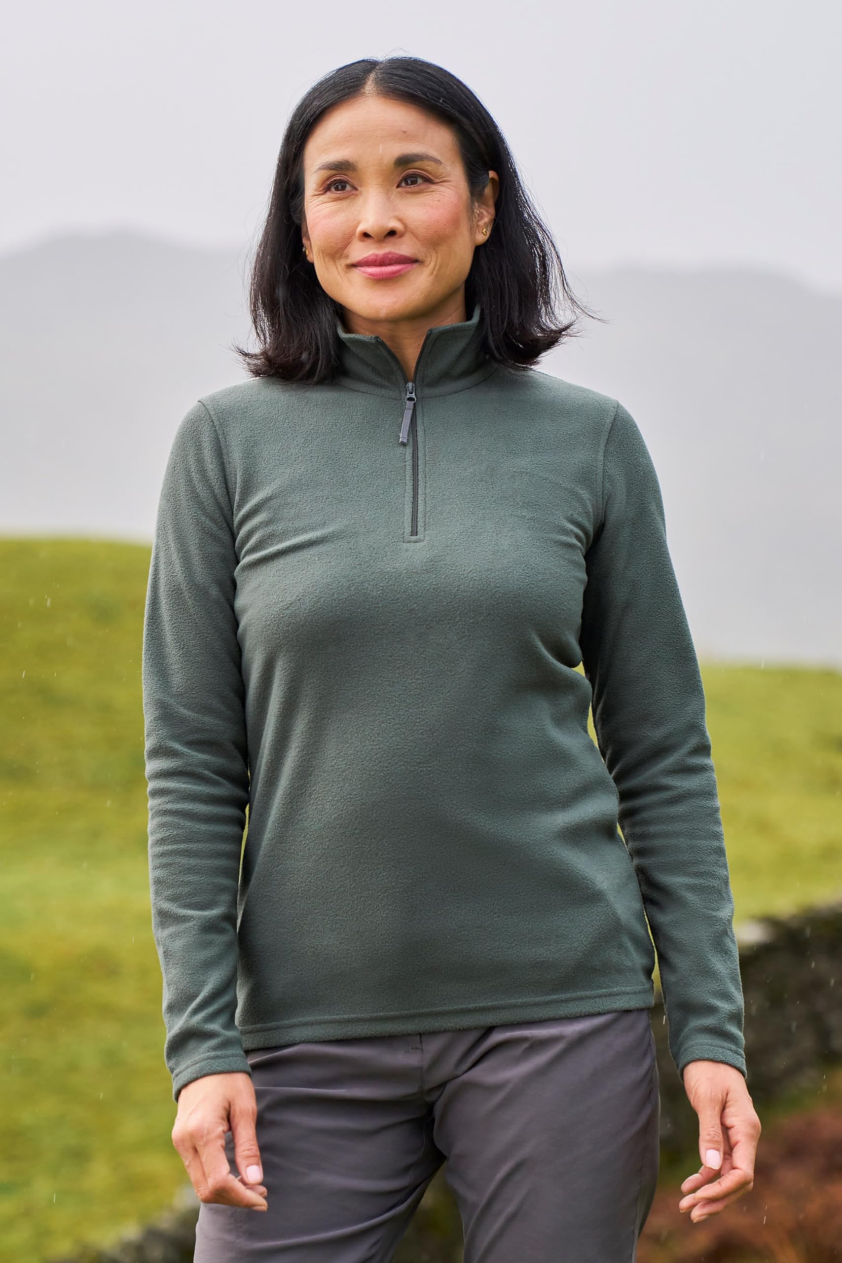 Mountain Warehouse Camber Half Zip Women's Fleece - Lightweight, Warm & Cosy Half Zip Sweatshirt - Best for Spring Summer, Camping, Outdoors, Travelling & Hiking — view 6