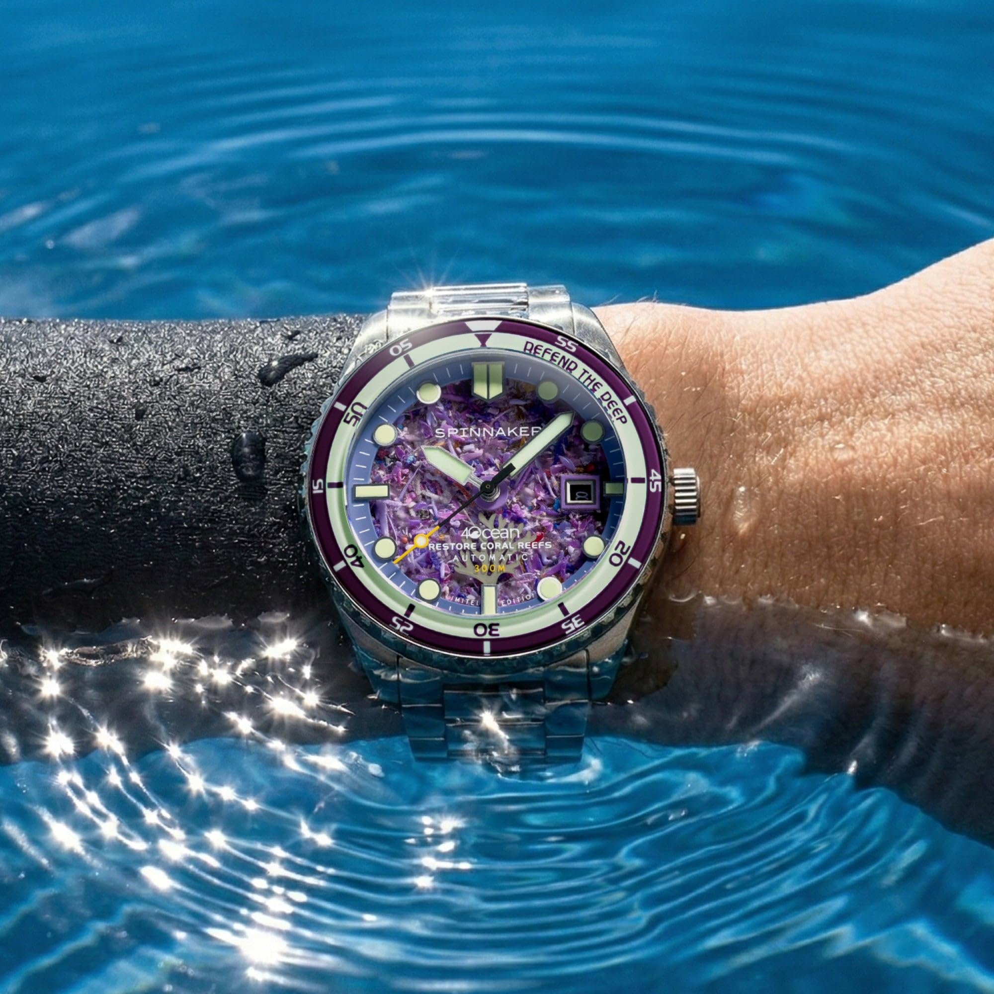 Spinnaker HASS Automatic 4 Ocean SP-5172 - Reloj de edición limitada para hombre de 43 mm con pulsera de acero inoxidable sólido