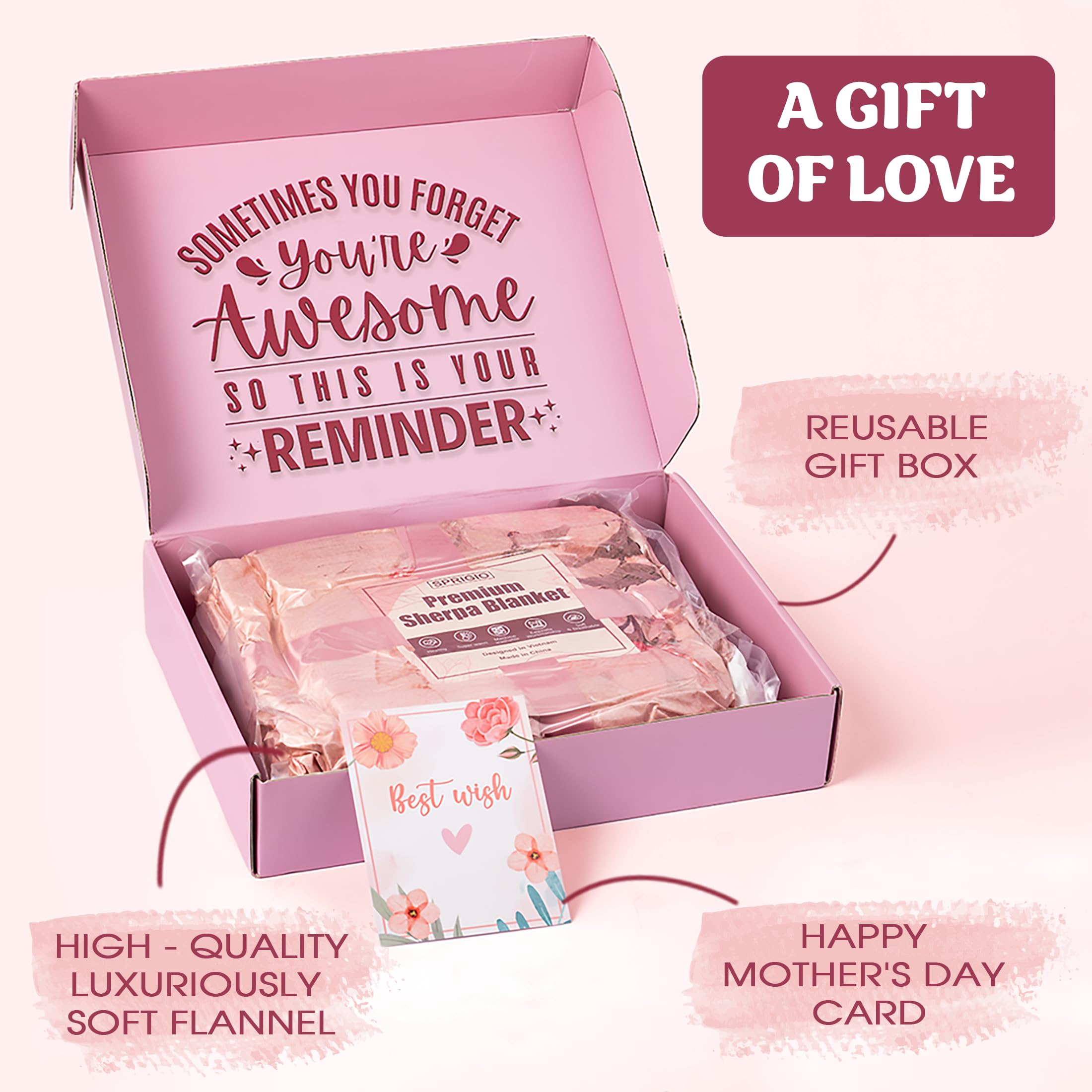 Regalos para mamá, regalos inspiradores para mujeres, manta con capucha para mamá, regalos de cumpleaños para mamá, manta para mamá