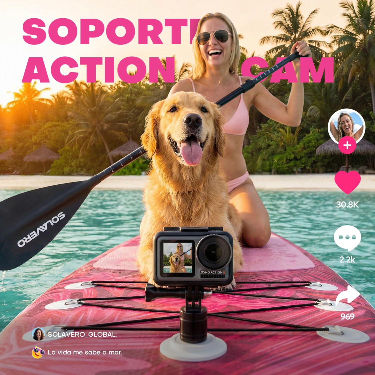 SOLAVERO Tabla Paddle Surf Hinchable, 323 x 83 x 15 cm Sup con Antideslizante EVA Deck, Paleta Ajustable, Soporte para Cámara, Quillas, para Todos los Niveles de Habilidad, hasta 200 kg