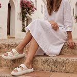 BenSorts Femmes Hommes Oreiller Sandales Ajustables Boucles Diapositives