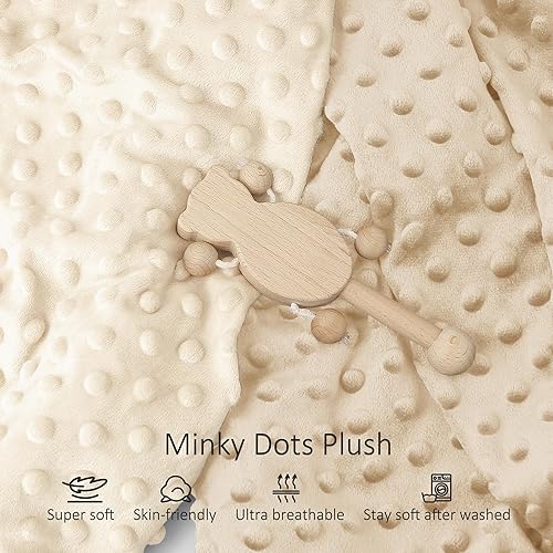 Miniatura 6 de Susurration Fundas para cambiador, paquete de 2 fundas de felpa Minky Dots para cambiar pañales, 33 x 17 x 7 pulgadas, ultra suaves, para bebés,