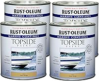 Vista 18 de Rust-Oleum 207005 Pintura para cubierta marina Marine Coatings, cuarto de galón, color gris acorazado