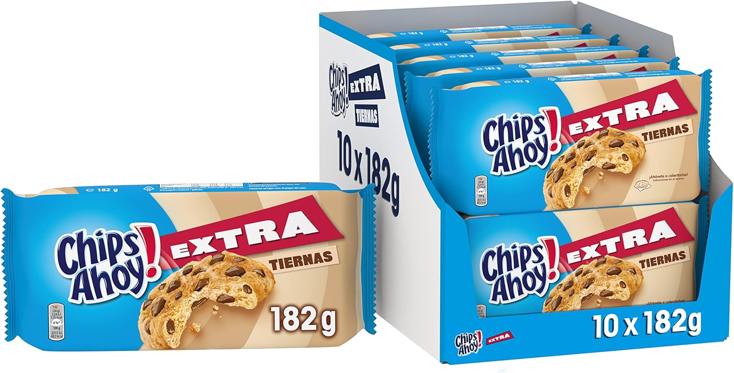 Chips Ahoy! Galletas con Pepitas de Chocolate Extra Tiernas 10 x