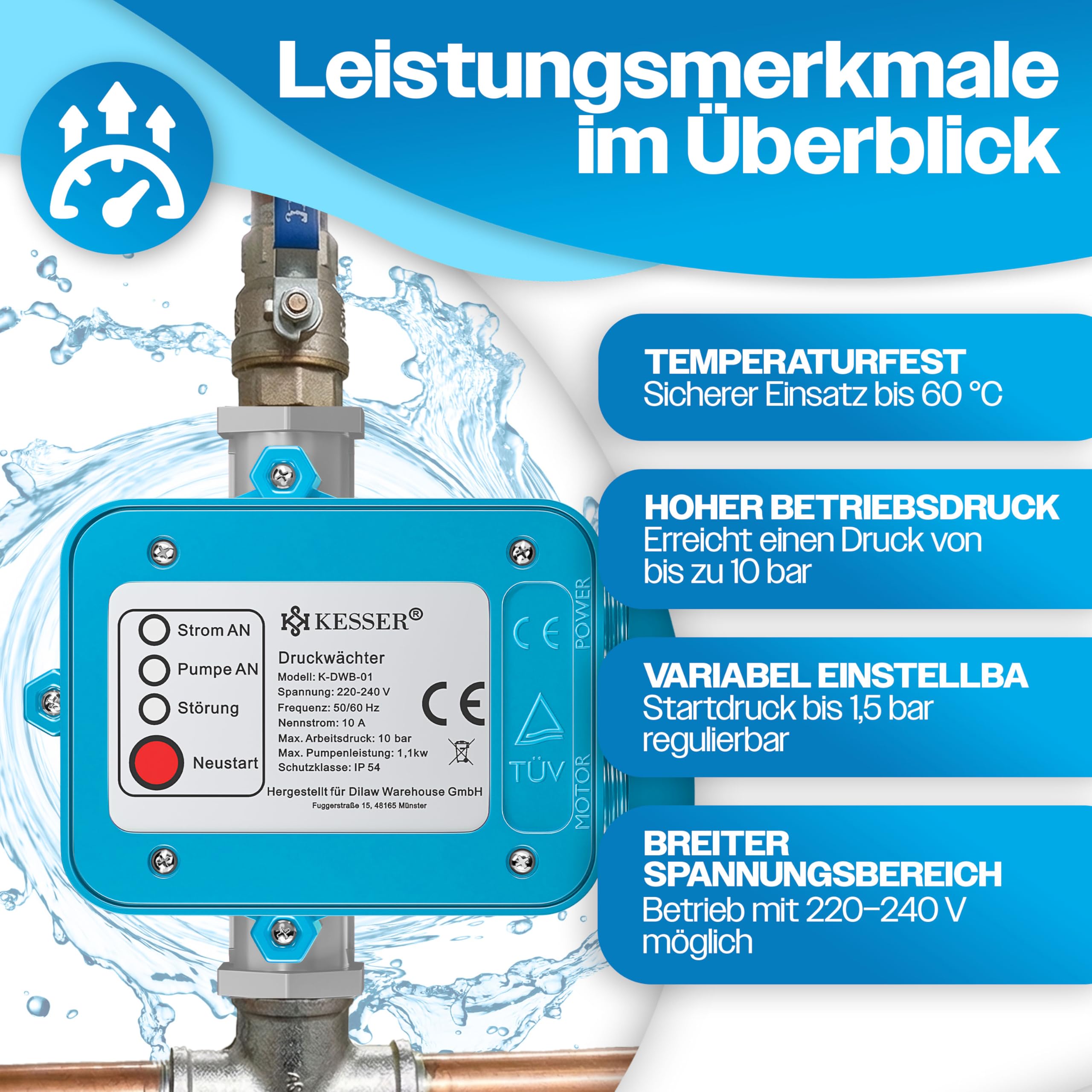 DAB Easybox Mini - Constante Waterdruk in huis