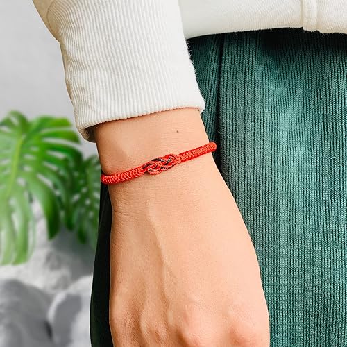 Miniatura 2 de choice of all Pulseras a juego para parejas, pulseras para parejas, pulseras de protección de cuerda roja, pulseras de promesa para novio, novia,