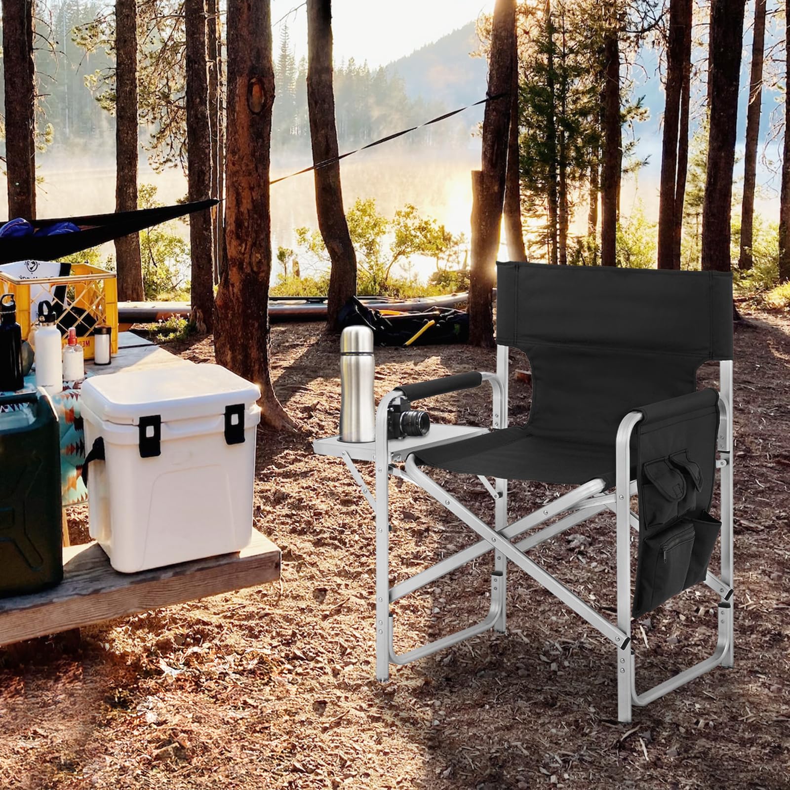 Magshion 31-Inch Seat Height Folding Camping Tall Directors Chair