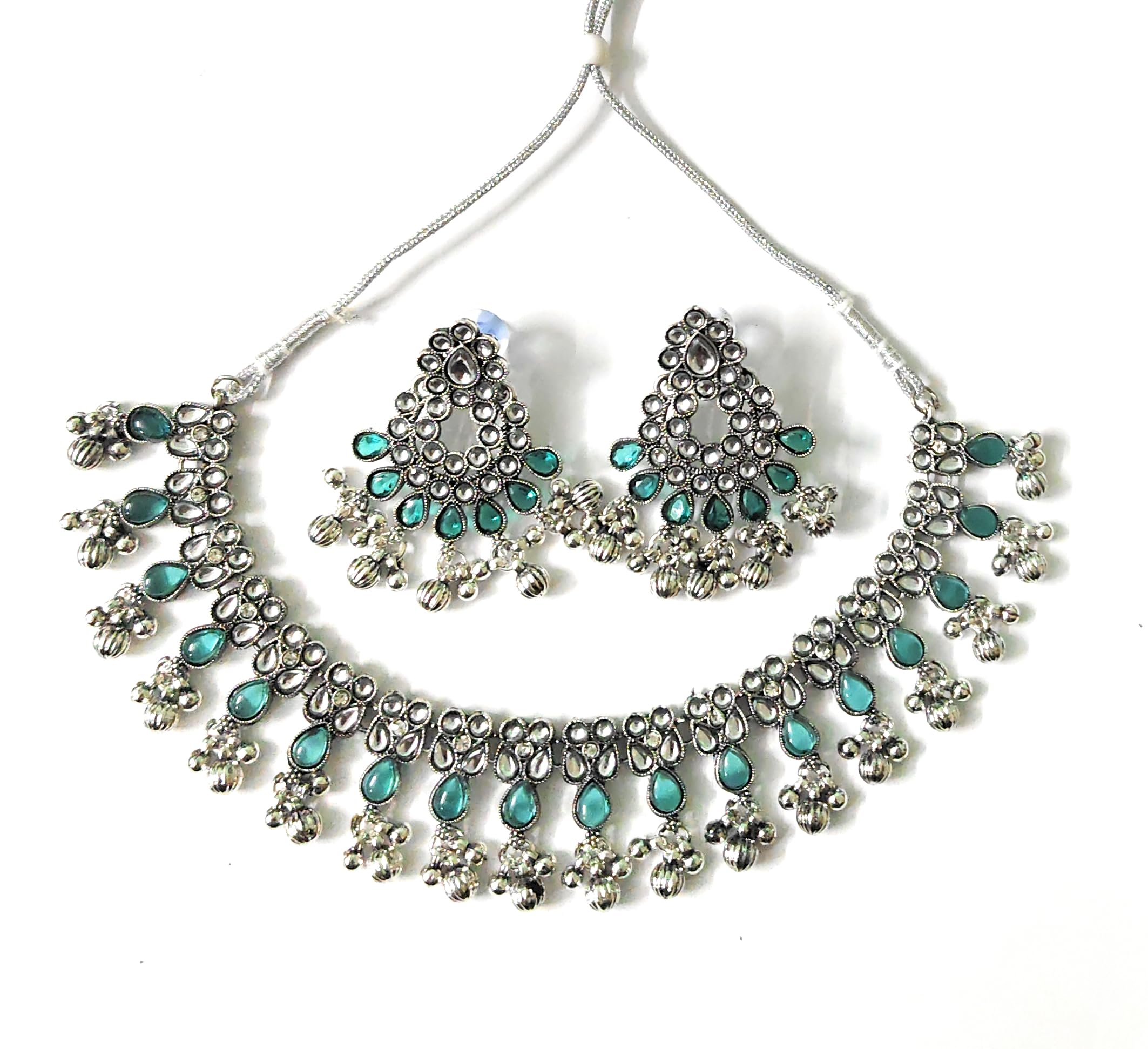 SHARVARI IMITATION JEWELLERY Navratri Special Rajwadi Oxidised Kundan Jewellery set for women and girls(Design 11) (B0DD7VFVF6) Amazon Price History, Amazon Price Tracker