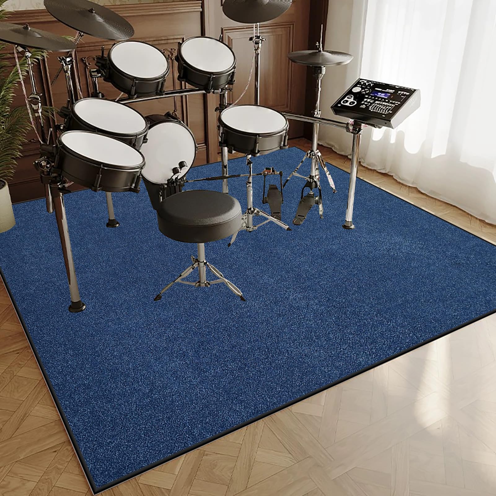 Dywan do perkusji, wygłuszający, 120 x 80 cm, mata perkusyjna, dźwiękoszczelny, mata bębna, mata do instrumentów muzycznych