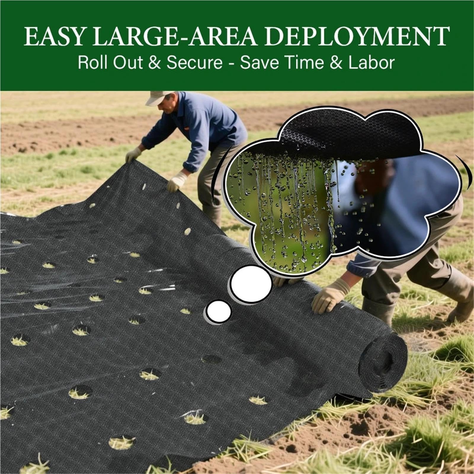 Perforierter Mulch Unkrautvlies mit Pflanzloch