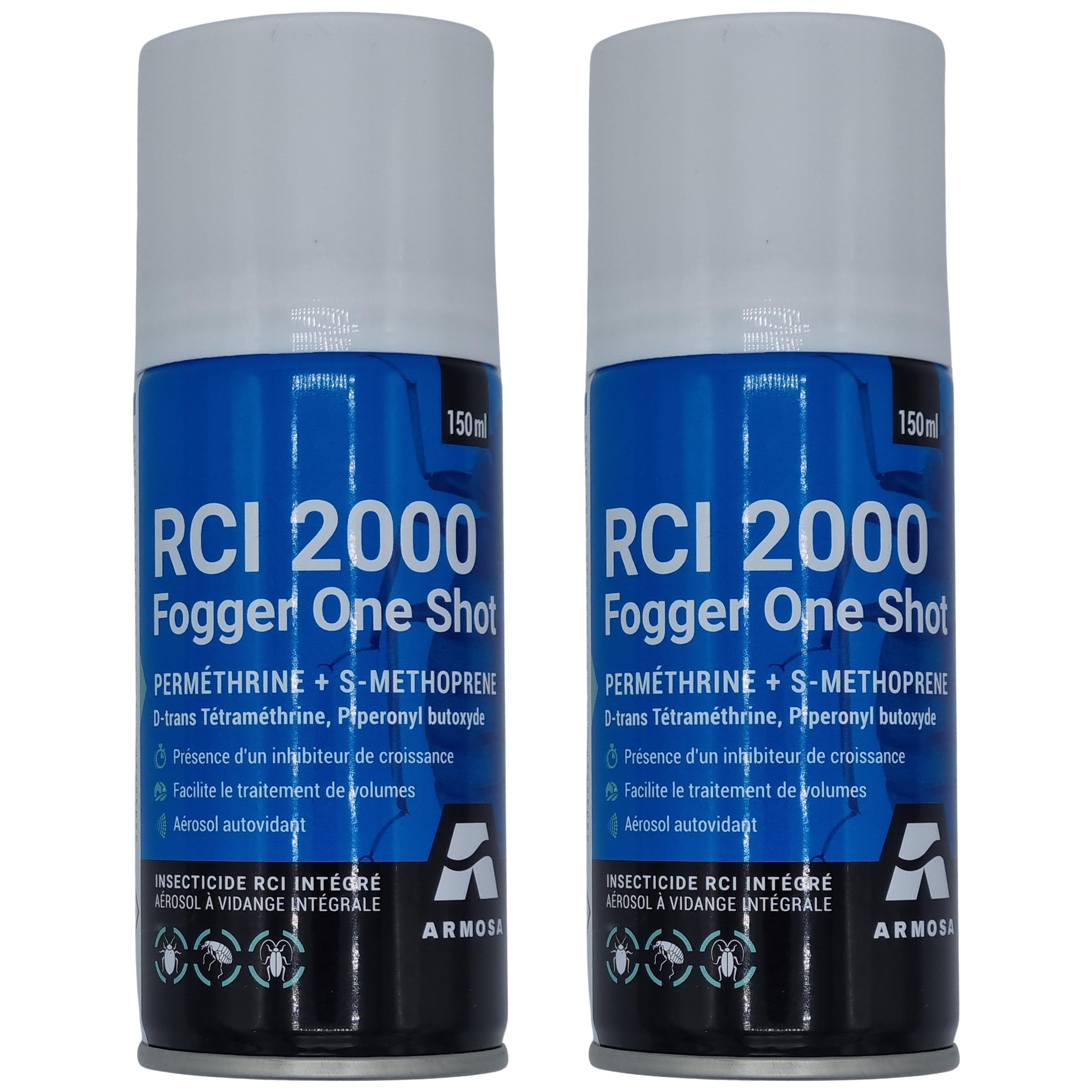 Kit traitement anti Punaises de lit pour 50 m² avec 1 Emulsphrine ew++s insecticide concentré avec régulateur de croissance S-Methoprene, 2 one-shot RCI 2000, 1 pulverisateur 5 litres