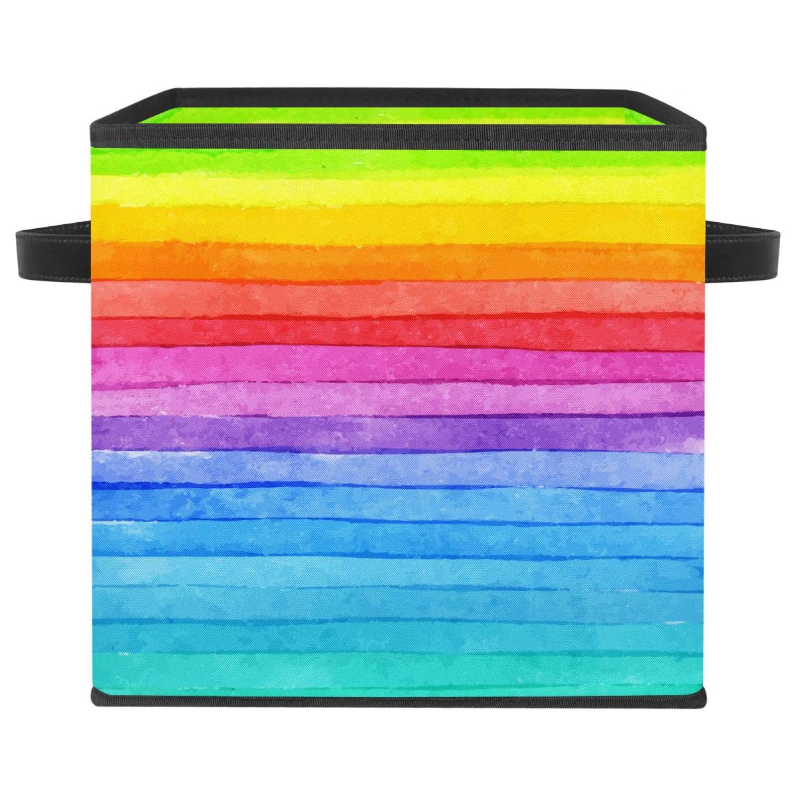 Boîte de rangement tissu pliable pour placard et chambre, panier cube à poignées
