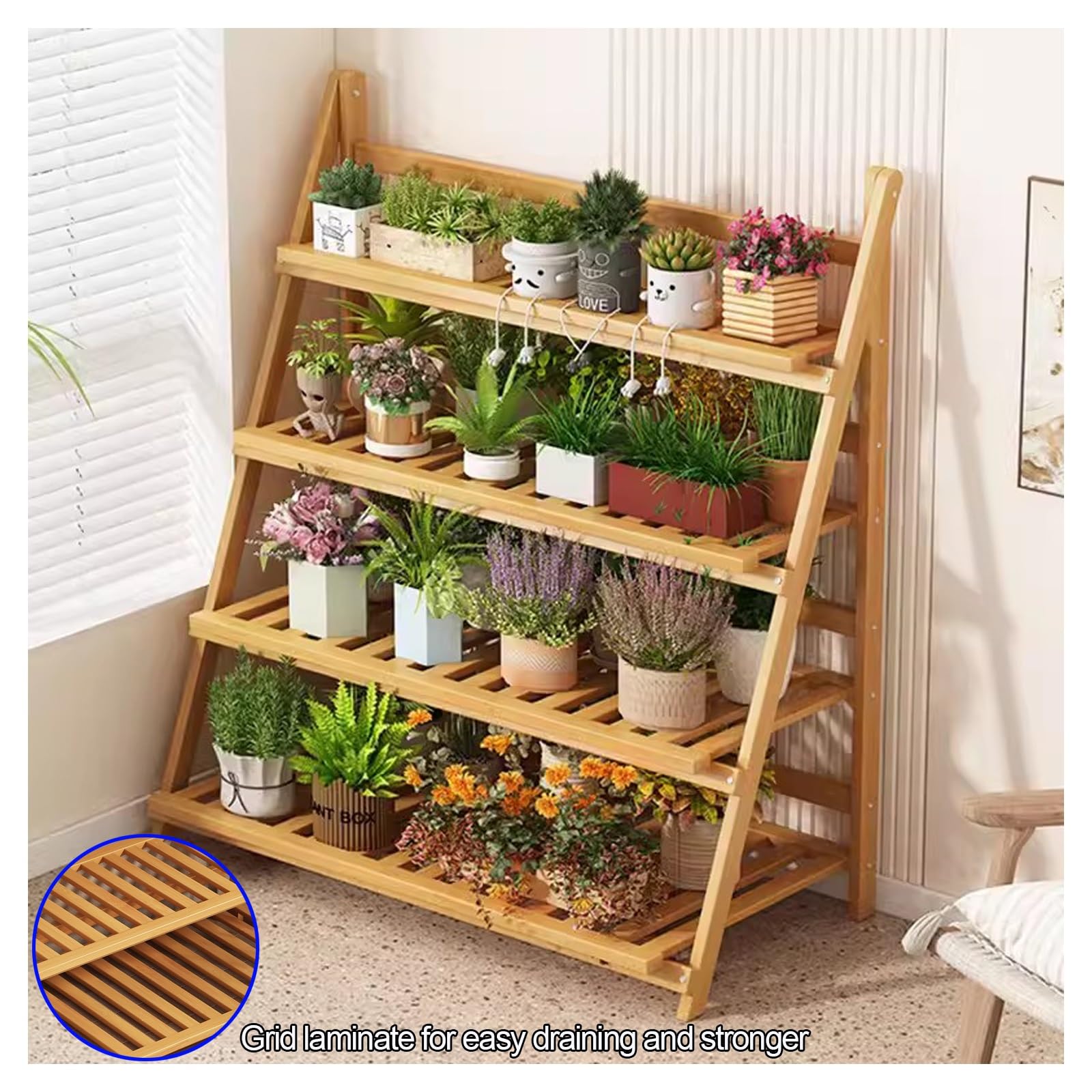 Amazon.co.jp: 多段植物プランタースタンド屋内、屋外折りたたみ
