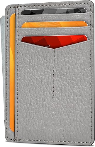 Vista 76 de Oak Leathers Leather Slim Minimalist Wallet for Men & Women RFID Front Pocket Leather Card Holder Wallets