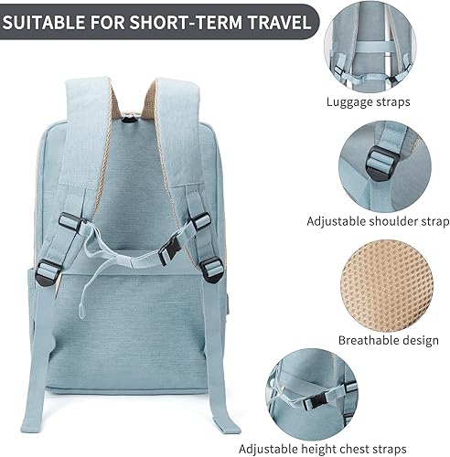 Miniatura 7 de NOBLEMAN Mochila para hombre, mochila de viaje para laptop, mochila resistente al agua, se adapta a mochila para portátil de 17 pulgadas, mochila de