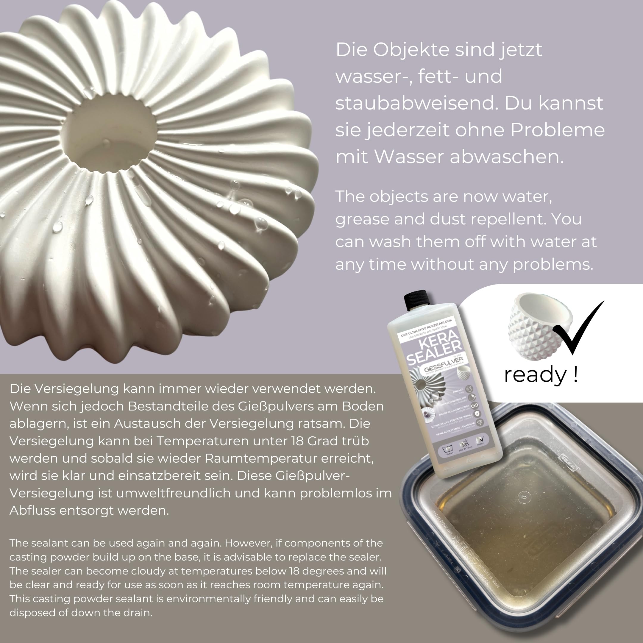 Kerasealer – 1000 ml – Sigillante ecologico per polvere di colata