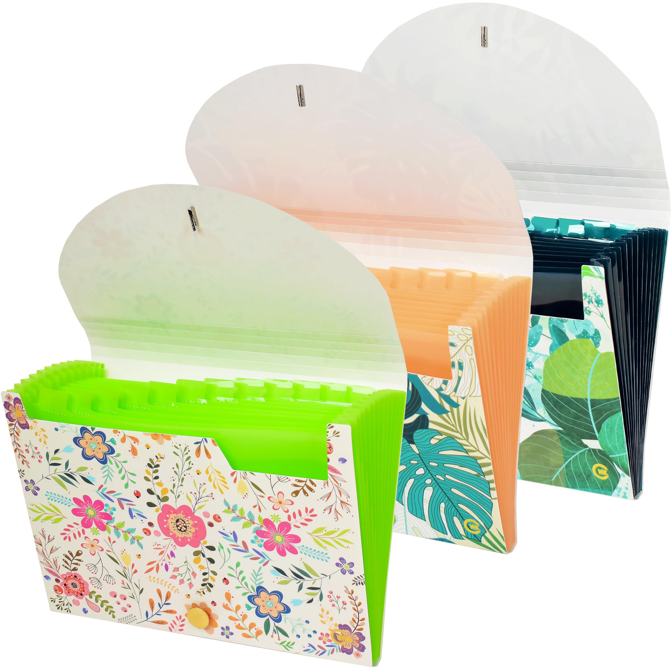 CNK File Folders Organizer with 13 Pockets Accordion Expanding Folder Documents Receipt Document Paper Pocket Filing Accordian Important Expandable