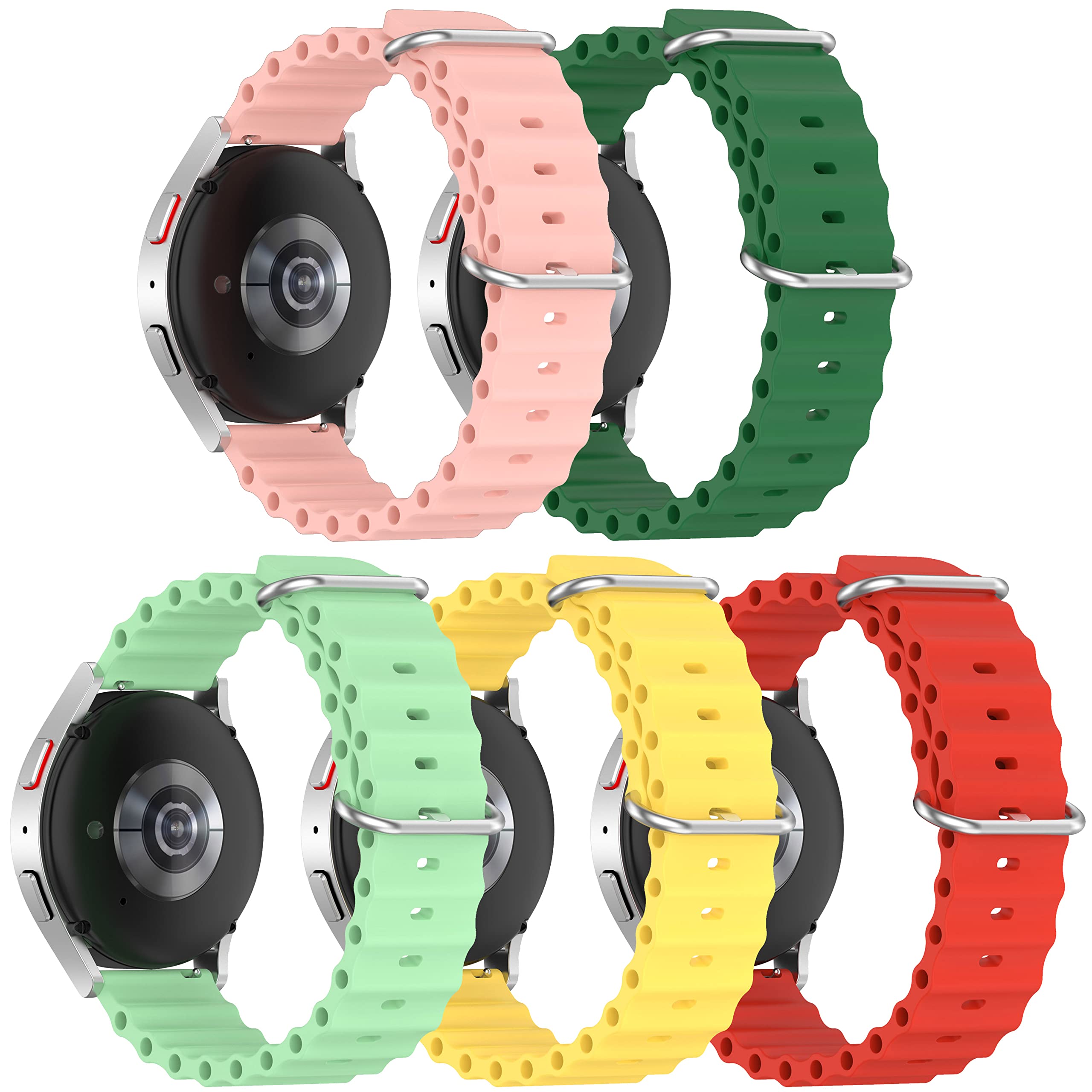 Ocean Band for Garmin Venu Sq 2 Music/Venu 2 Plus/Venu Sq Music/Vivoactive 3 Music/Forerunner 55 158 245 645Music,Approach S40/S12/S42 Watch Bands Adjustable Soft Stretchy Silicone Sports Strap Women Men Replacement Wristband-image-27