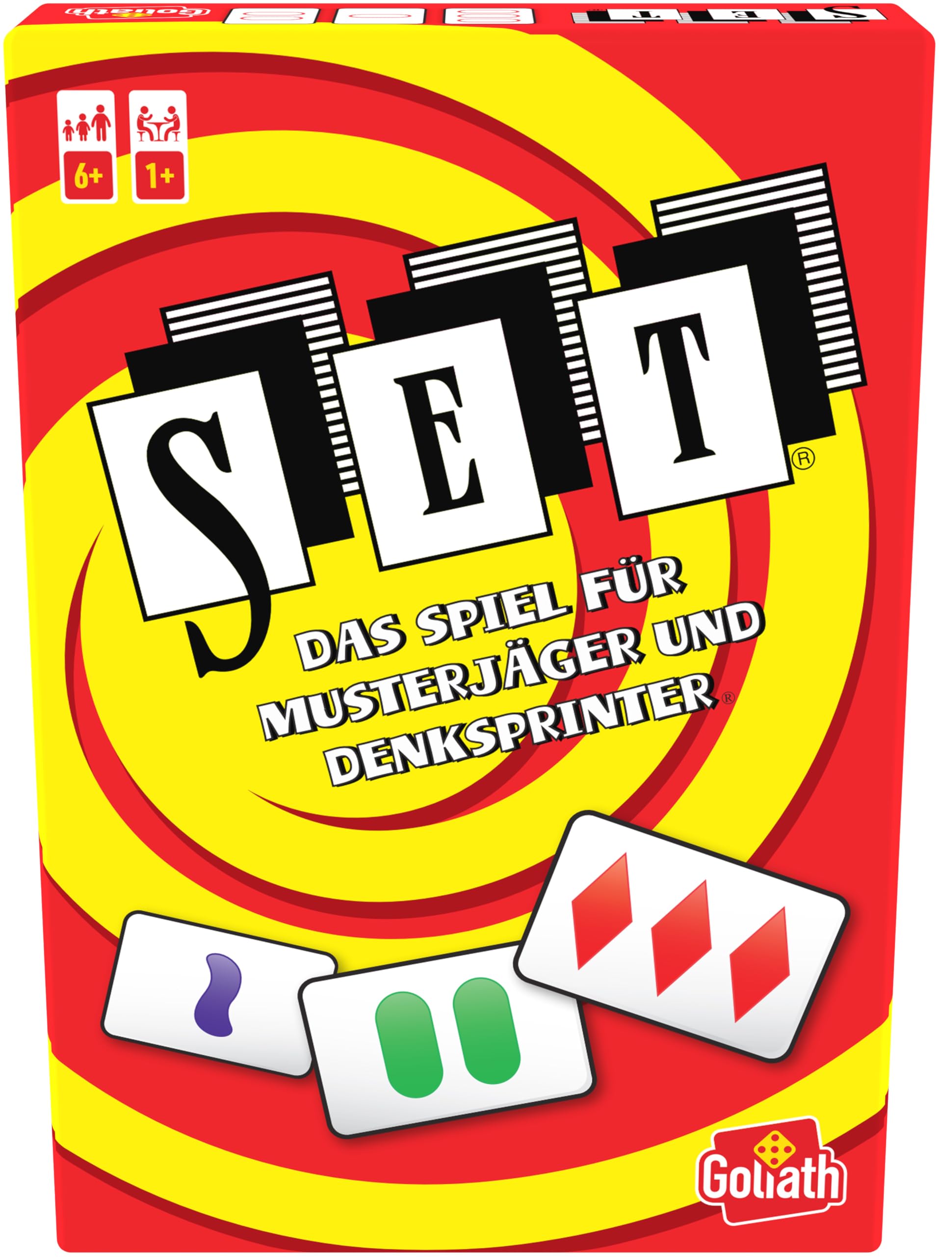 Goliath – SET (Deutsche Ausgabe), Kartenspiel ab 6 Jahren, Gesellschaftsspiel für 1 - 8 Spieler, Geeignet für Jung und Alt, Teste Ihre Mustererkennung