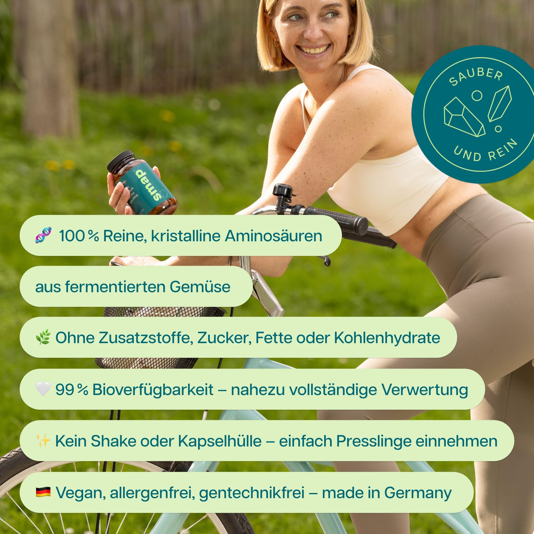 everydays – smap® Tabletten – 100% reiner Aminosäuren Komplex hochdosiert – vegan & in Deutschland hergestellt – kristalline Aminosäuren gewonnen aus Fermentation (180 Tabletten)