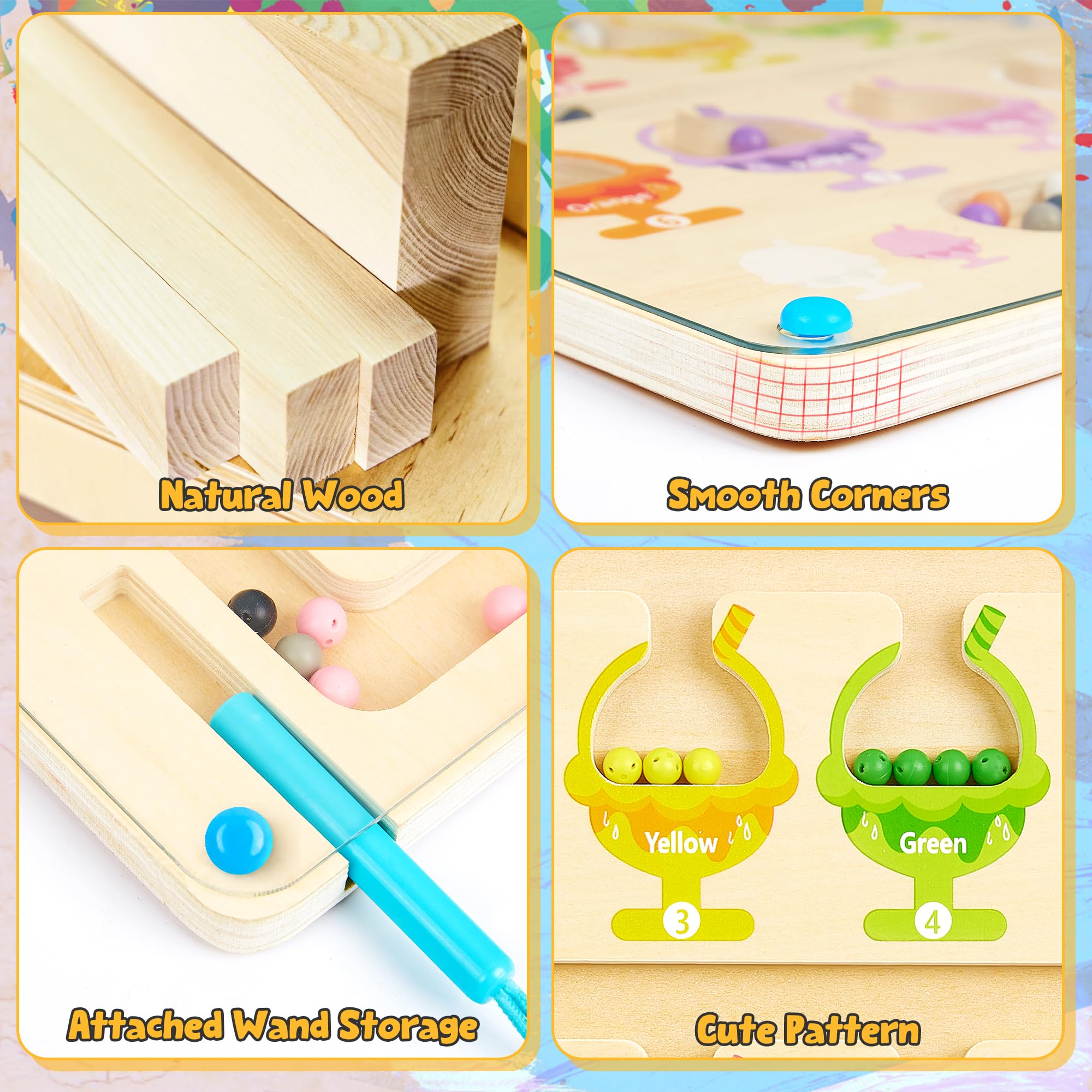 CRIOLPO Montessori Juguetes de 2 3 4 5 años, Juego de Combinación de Colores & Clasificación Motricidad Fina Juguetes, Juegos Educativos niños 2-5 años de Regalo