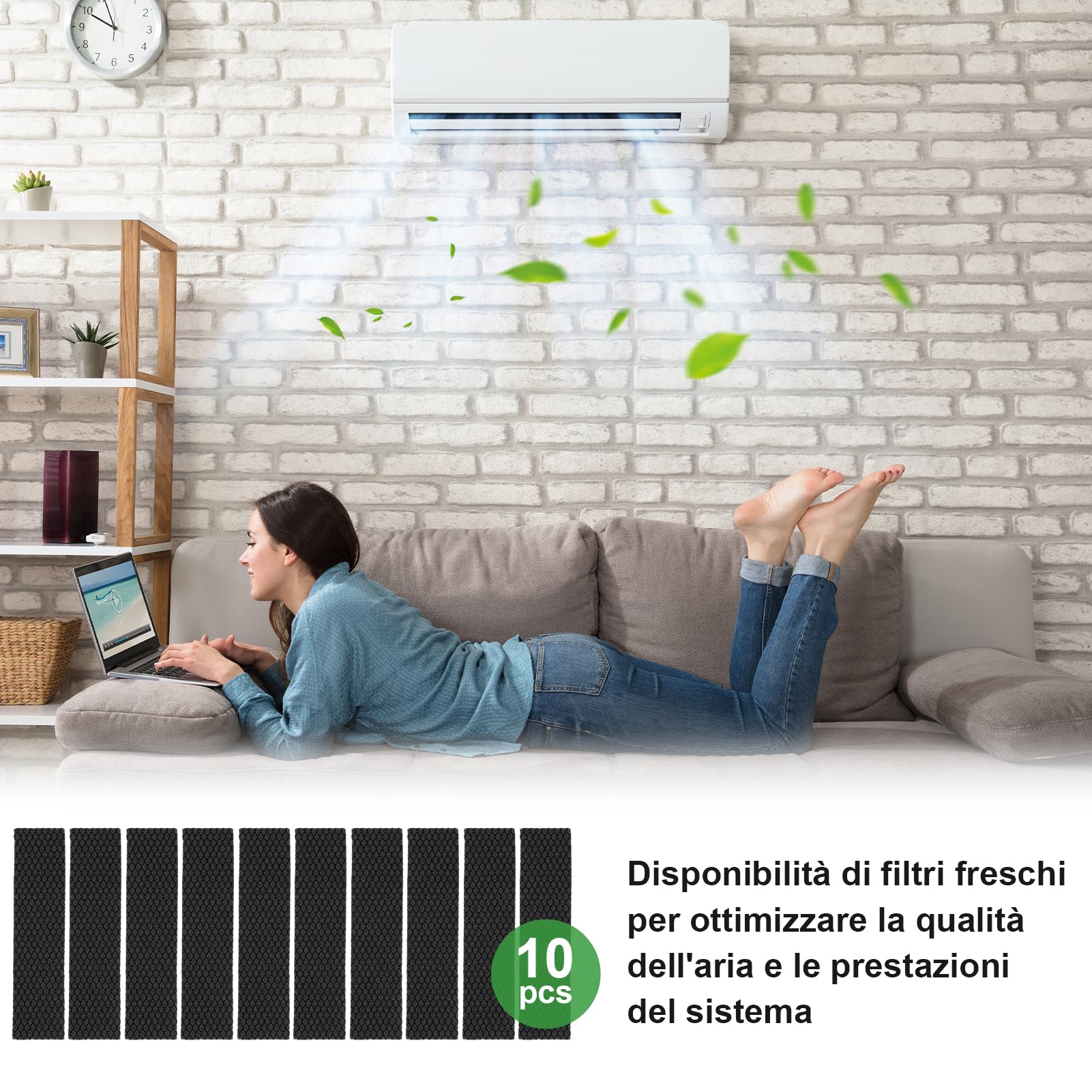 Aotton HEPA De Rechange Pour Filtre De Climatisation, Accessoires De Filtre En Coton A Trois Niveaux Pour For Pour Climatiseur Pour Forhaier 10 Pieces 87176329