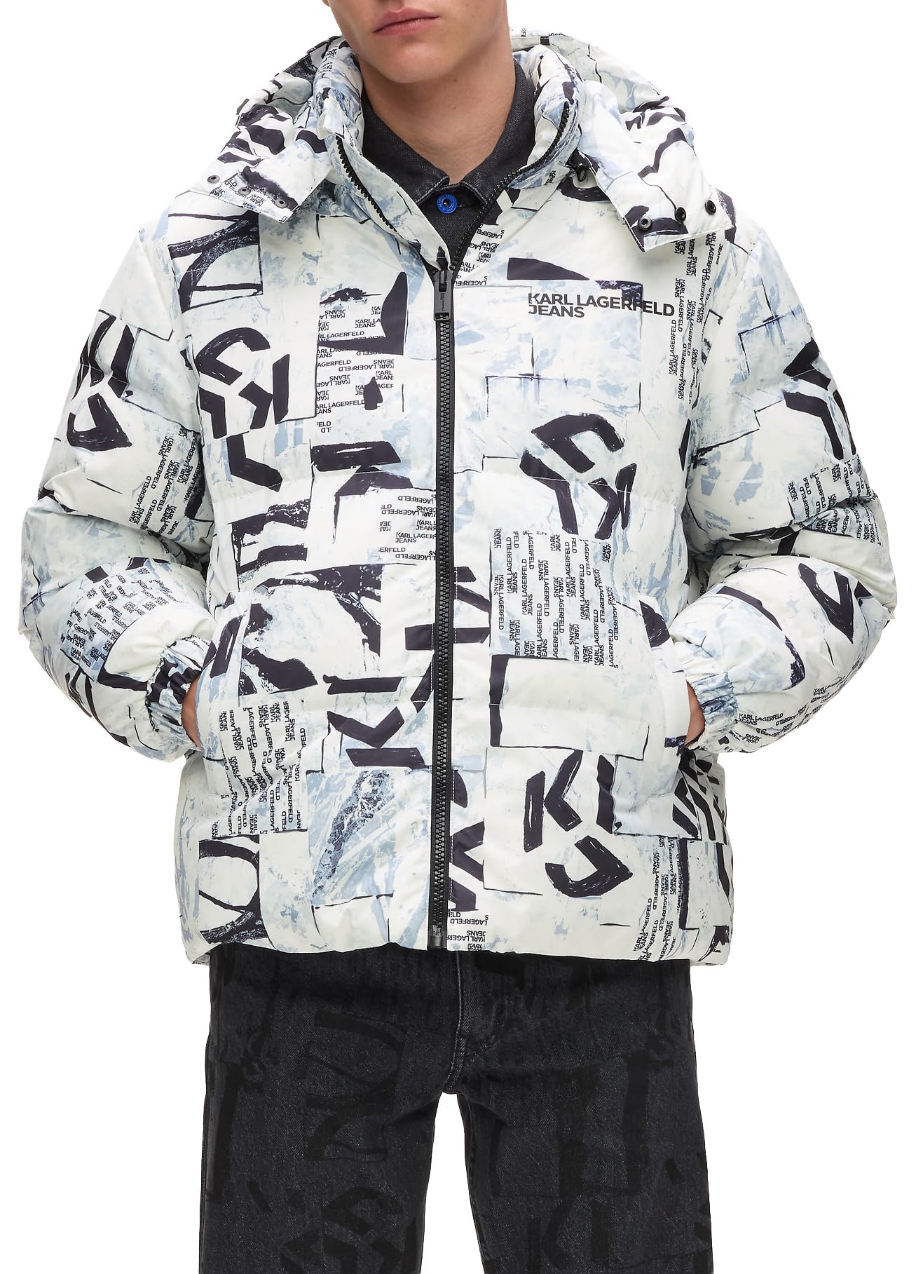 Jeansy Karl Lagerfeld, Męskie, Pikowane, Regular Fit, Wielobarwność, XXL