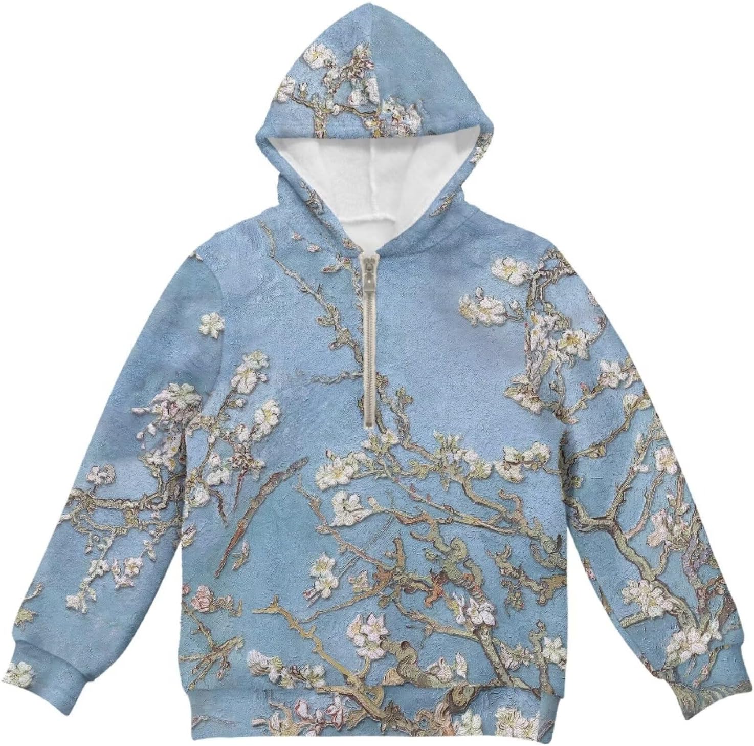 Hoodies for Girls 4-15 Quarter Zip Pullover Sweatshirt, Girls Long Sleeve Tops Warm Loose for Winter Warmth - Image 4