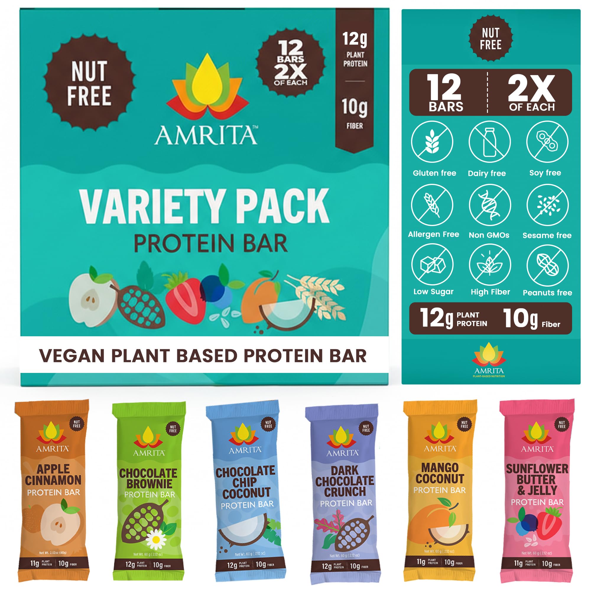 Amrita Nut Free Vegan Protein Bars