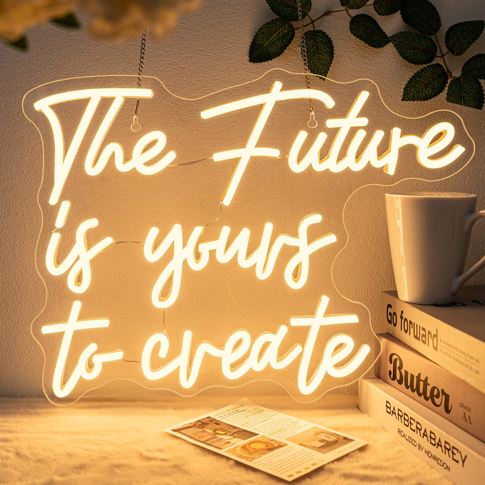 ネオンライト THE FUTURE IS YOURS Horseneon The Future is Yours to Create Neon Led Sign, Letters