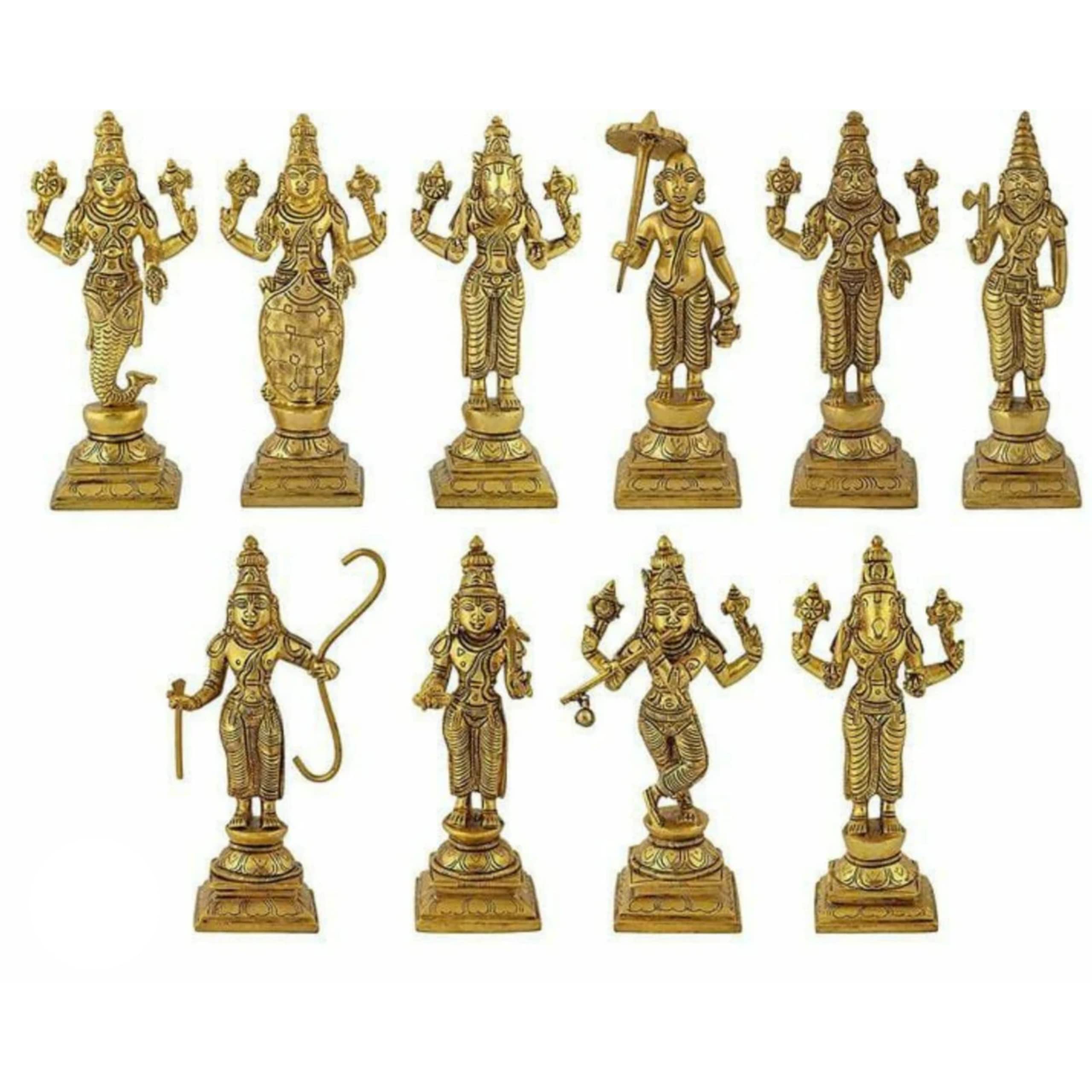 Buy Hastha Kalalu The Ten Avatars/ The Ten Incarnations of Lord Vishnu / Dashavataralu Wooden