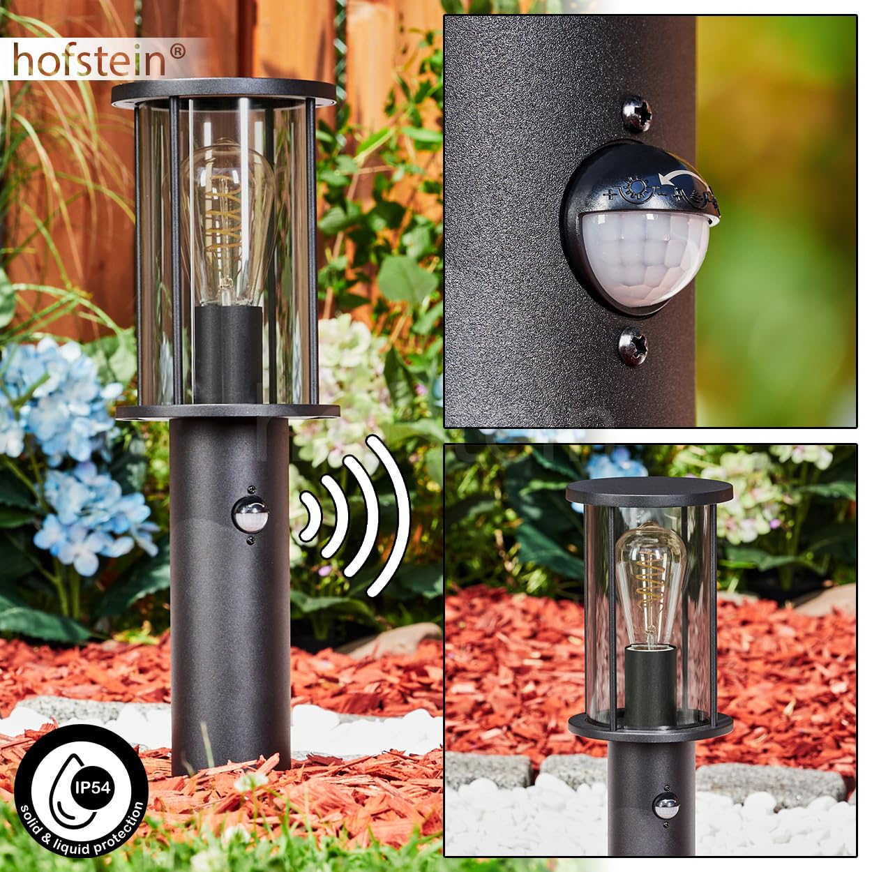 Lightbox LED Lampe De Borne Avec Solaire & Détecteur De