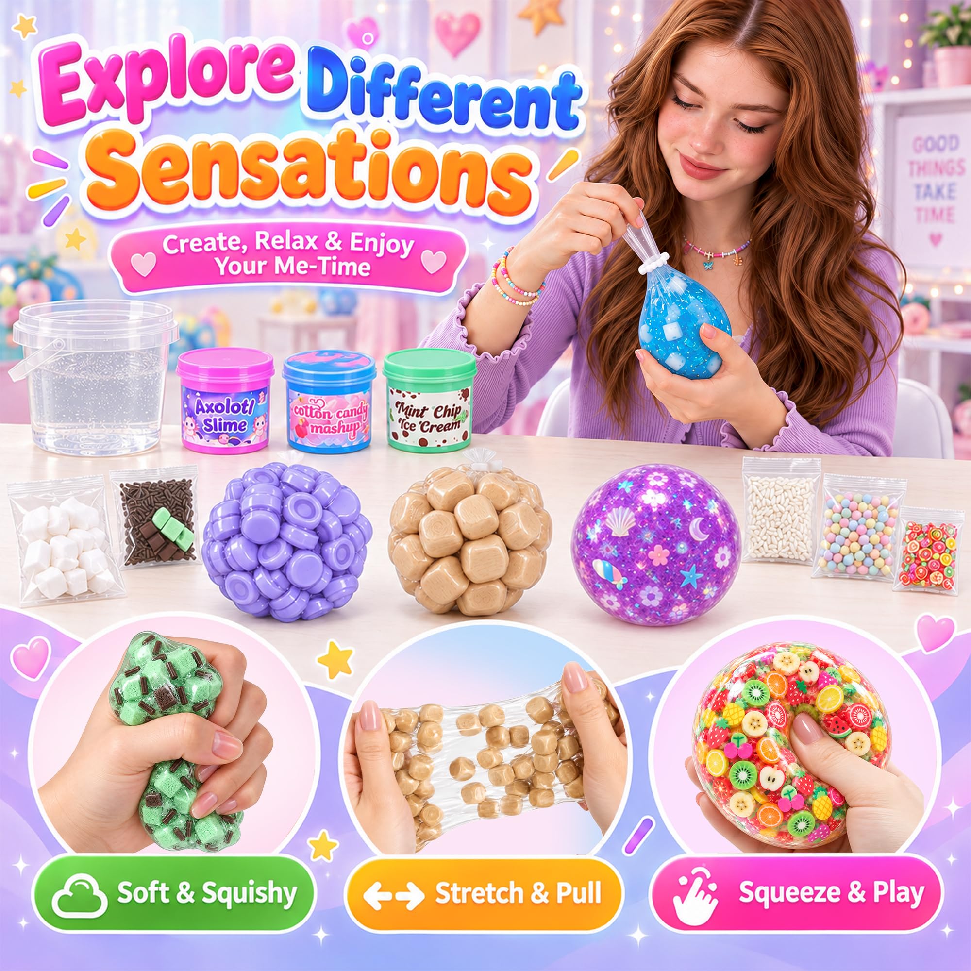 Funewest Squishy Selber Machen Set DIY Stressball Bastelset für Erwachsene