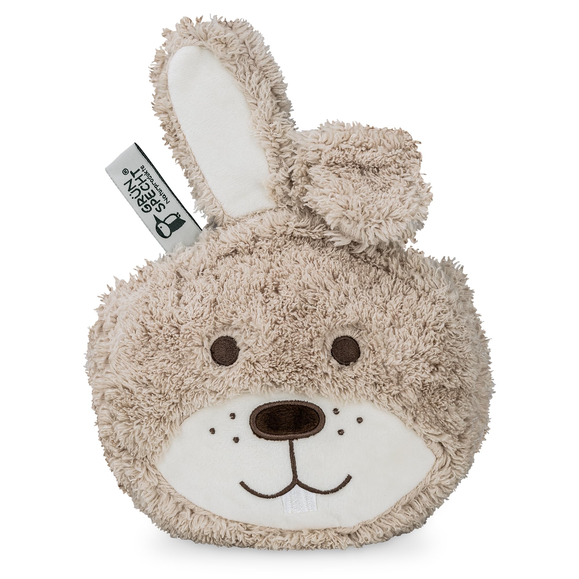 GRÜNSPECHT Mein kleiner Wärmefreund Hase, Kirschkern-Wärmekissen mit waschbarem Bezug für Kinder, wärmendes Kuscheltier bei Bauchschmerzen & Erkältung (179-V1)