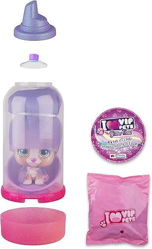 Miniatura 7 de IMC Toys VIP Pets Surprise Hair Reveal - Serie 2 Glitter Twist - Los estilos pueden variar, rosa