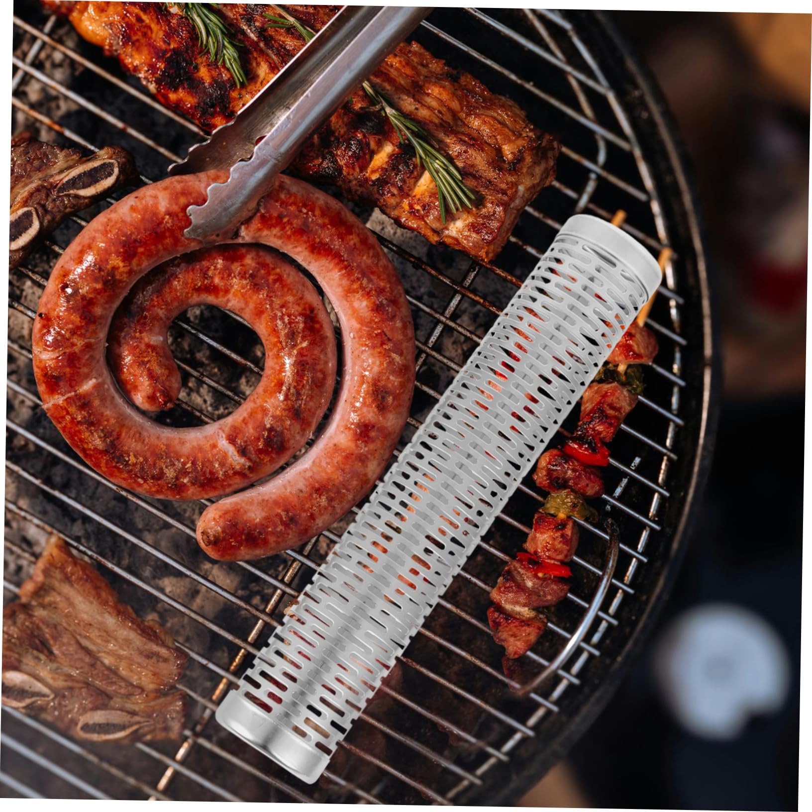 HANABASS 5pezzi Affumicatore Inossidabile Strumento Per Grigliate Accessorio Bbq Resistente e Riutilizzabile Per All e