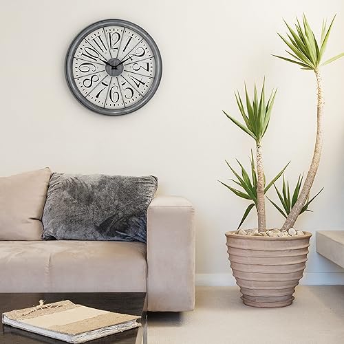 Miniatura 5 de La Crosse Clock Company 404-3950 - Reloj de pared analógico (metal, 20.0in)